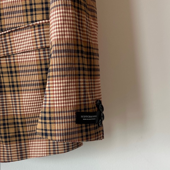 Scotch & Soda Brown Plaid Blazer - Picture 5 of 9